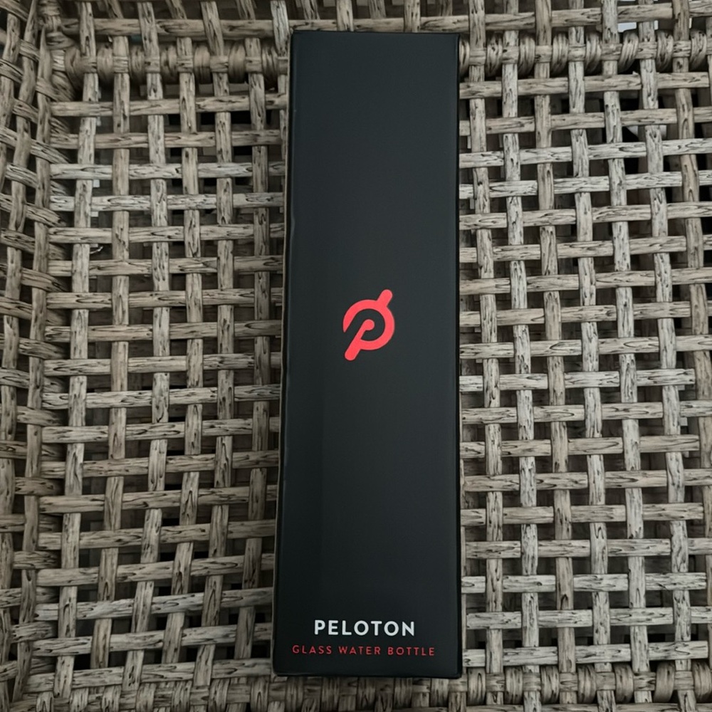 New in the box Peloton glass bottle